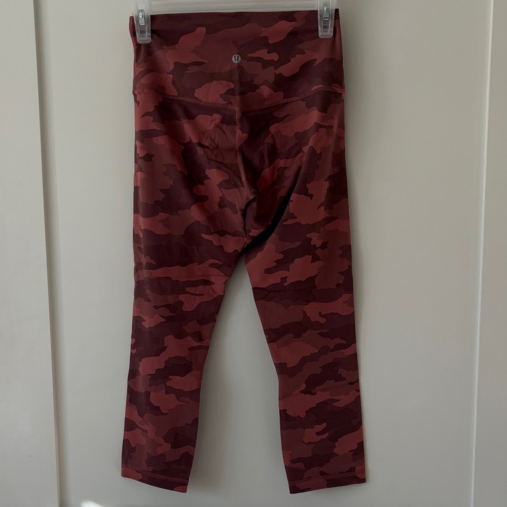 lululemon athletica Kids' Burgundy Red Camo Leggings